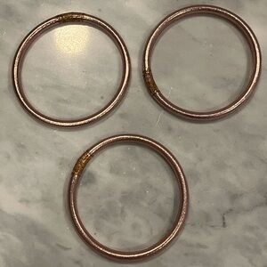 Authentic GUC BuDhaGirl bangles in rose gold. Set of 3. Size small